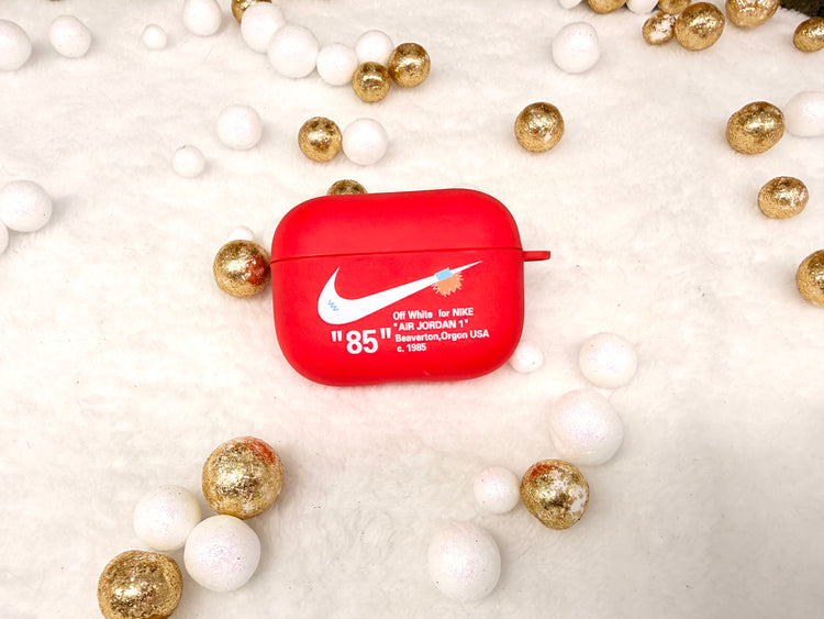 Nike OFF WHITE design Protective case for AirPods Pro (2019): Red