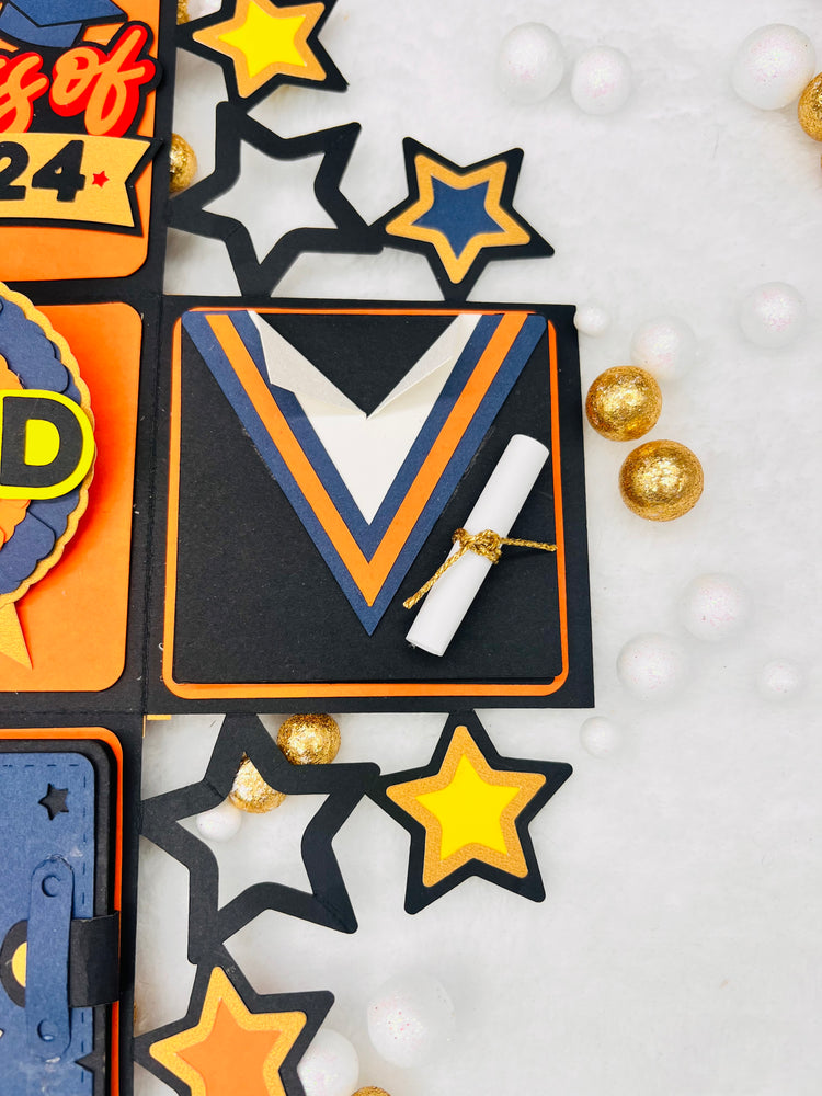 Graduation Exploding surprise Box gift card and money holder