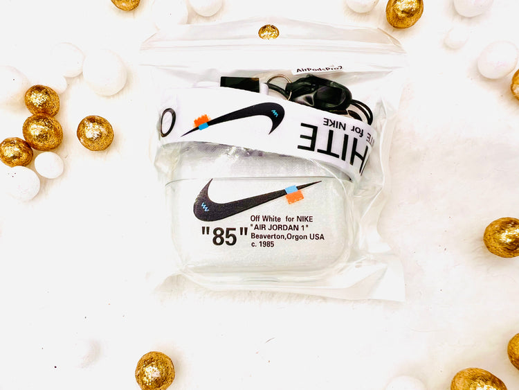 Nike Off-White Nike design protective case for AirPids Pro 2: Transparent