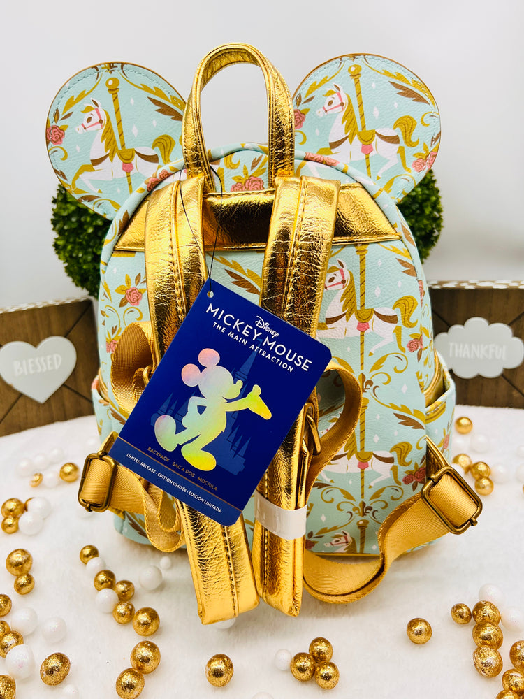 Dianey Parks MMA Prince Charming Regal Carrousel Mini Backpack + Ears