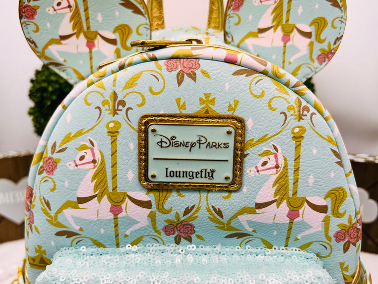 Dianey Parks MMA Prince Charming Regal Carrousel Mini Backpack + Ears