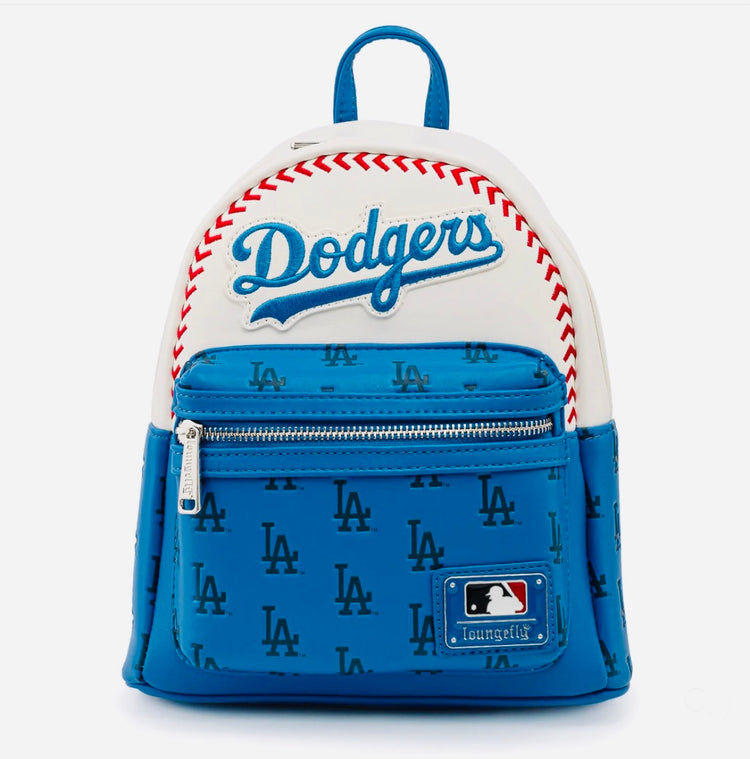 MLB LOS ANGELES DODGERS BASEBALL SEAM STITCH MINI BACKPACK
