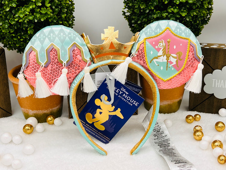 Dianey Parks MMA Prince Charming Regal Carrousel Mini Backpack + Ears
