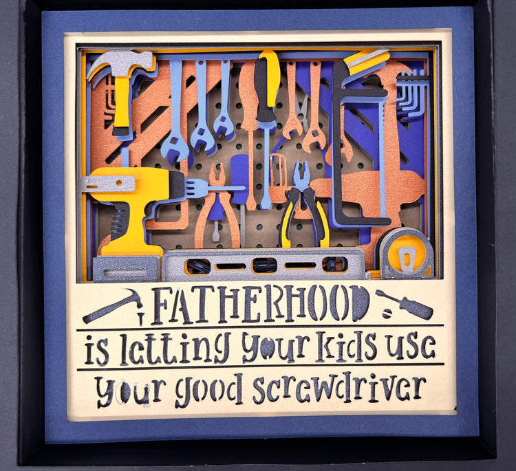 Fatherhood 3D Art Paper Cutting