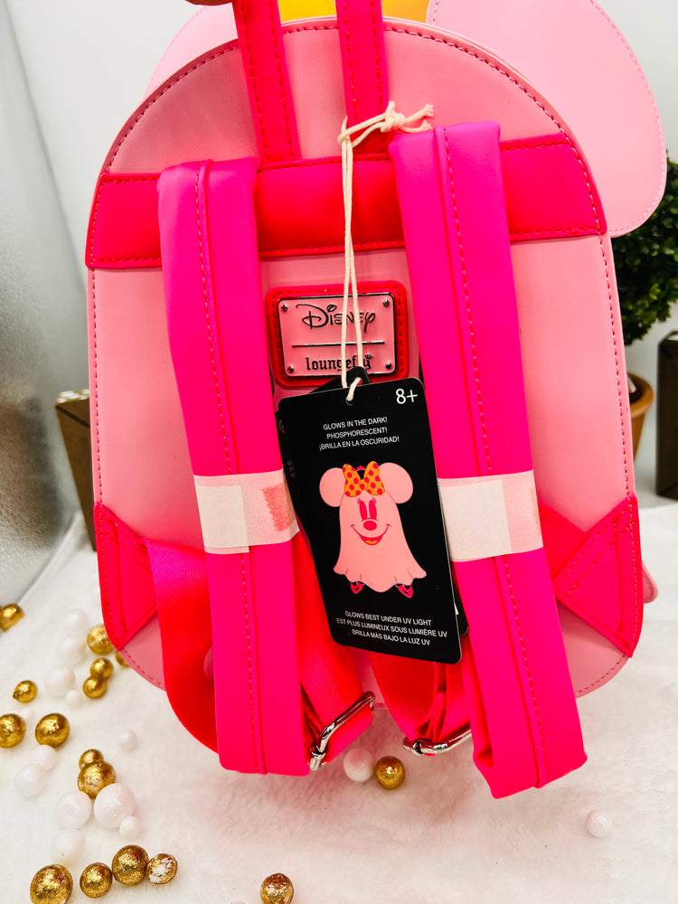 Loungefly Pastel Ghost Minnie Mouse Glow In The Dark Backpack