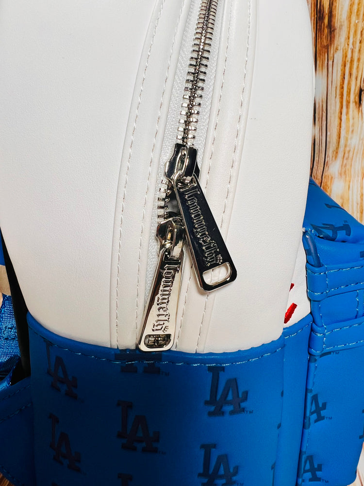 MLB LOS ANGELES DODGERS BASEBALL SEAM STITCH MINI BACKPACK