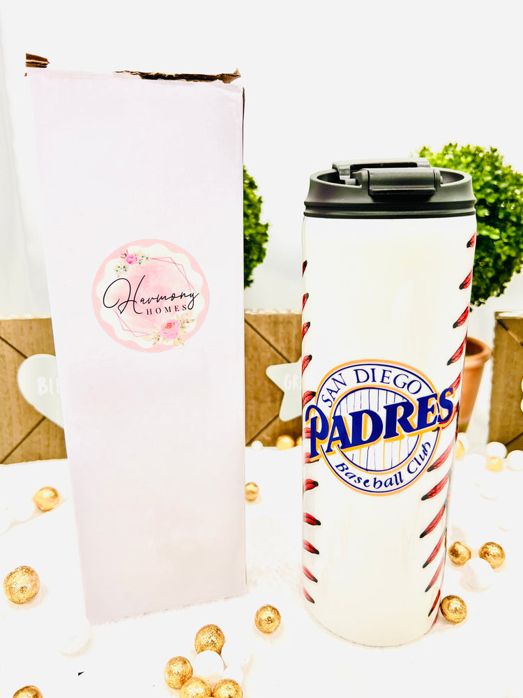 San Diego Padres Baseball Tumbler