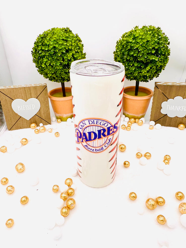 San Diego Padres Baseball Tumbler