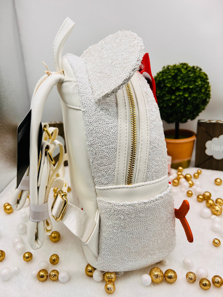 Loungefly Disney Snowman Minnie Mouse Sequin Cosplay Mini Backpack