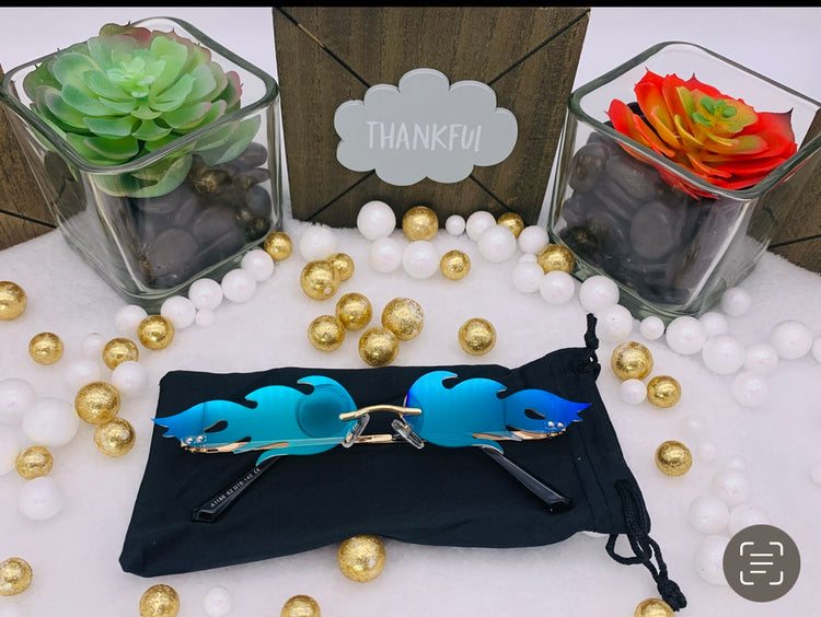 Gafas de sol holográficas sin montura: Llamas de fuego