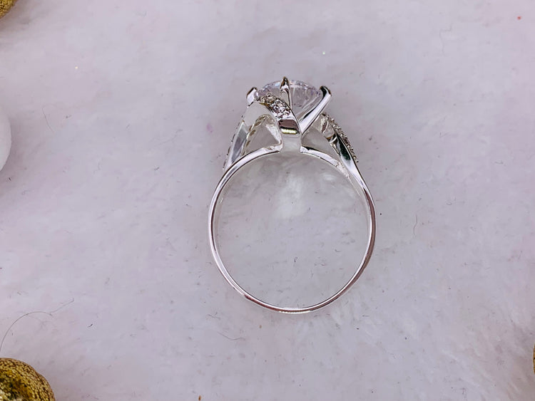 Cubic Zirconia Bypass Ring