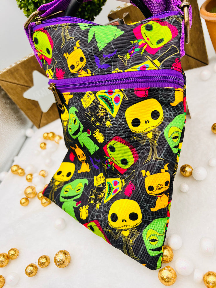Nightmare Before Christmas Black Light Passport Bag