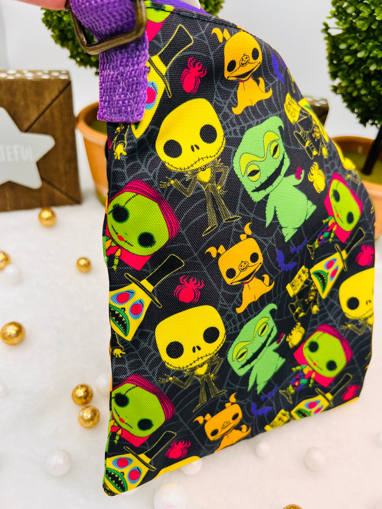 Nightmare Before Christmas Black Light Passport Bag