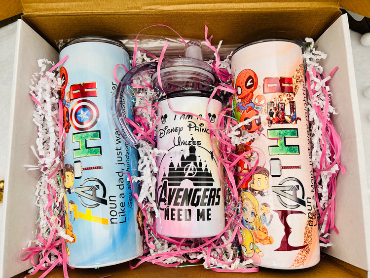 Baby Avengers Family Tumbler Gift Set
