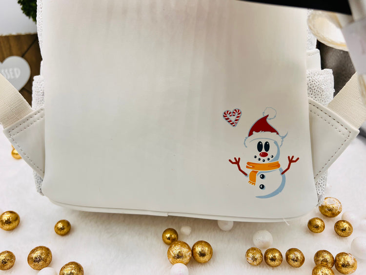 Loungefly Disney Snowman Minnie Mouse Sequin Cosplay Mini Backpack