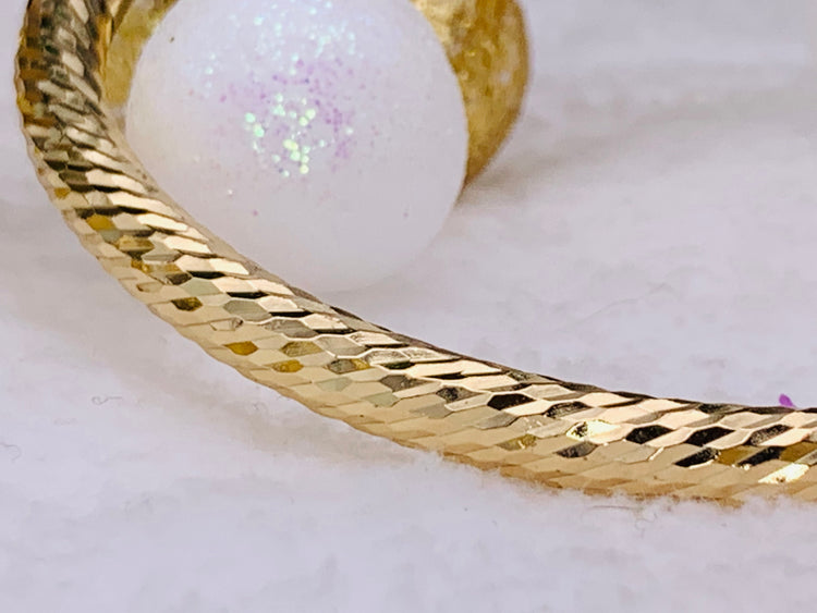 Giani Bernini: Texture Bangle Bracelet In 18k Gold Plated Startling Silver