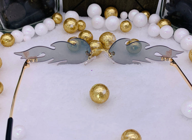 Gafas de sol holográficas sin montura: Llamas de fuego