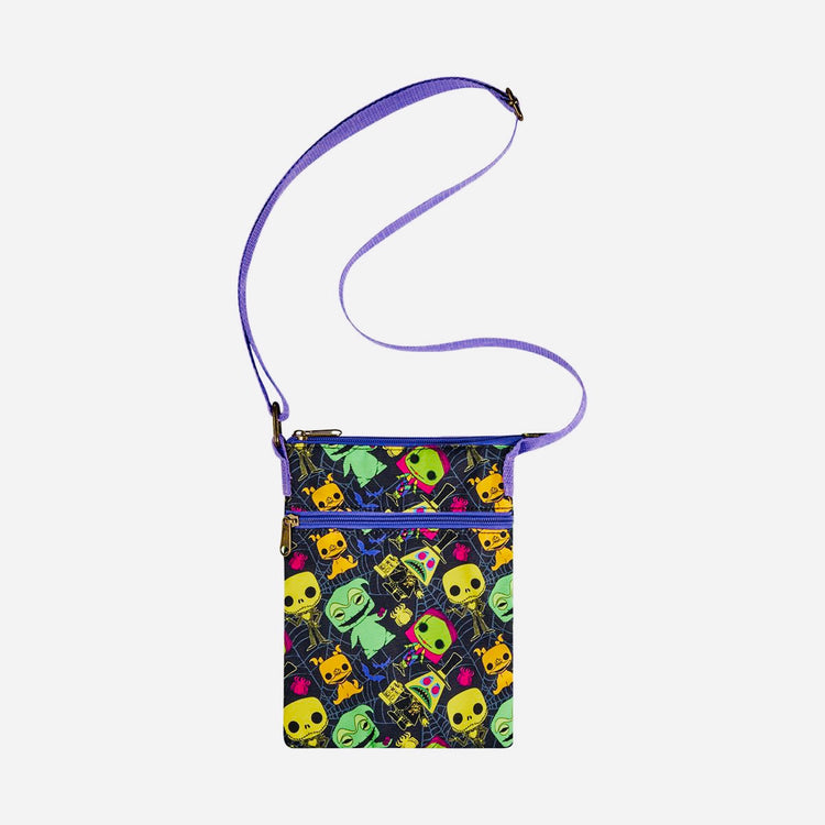 Nightmare Before Christmas Black Light Passport Bag