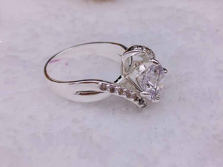 Cubic Zirconia Bypass Ring