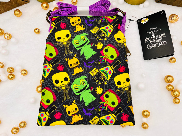 Nightmare Before Christmas Black Light Passport Bag