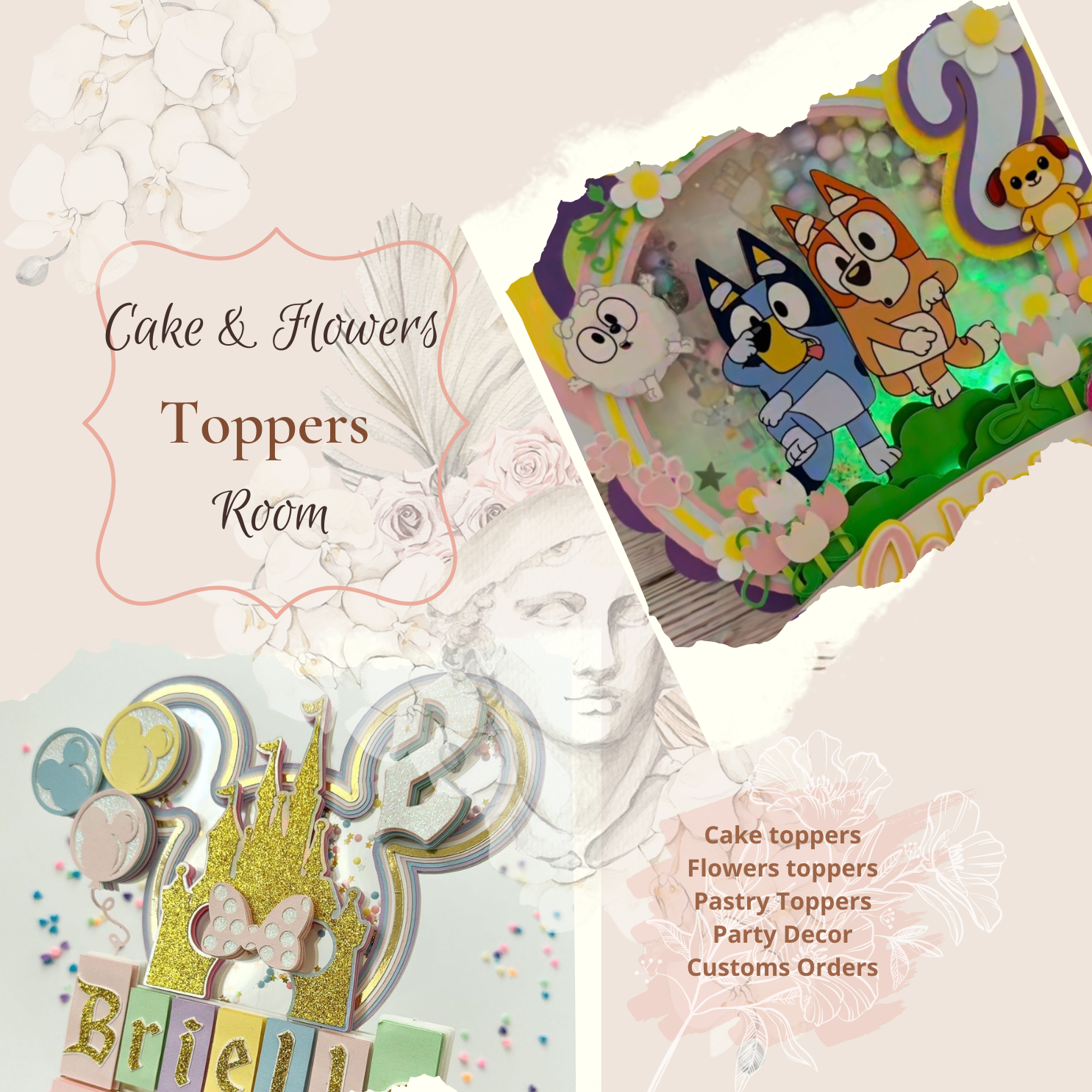 Cake and Flowers Toppers Room