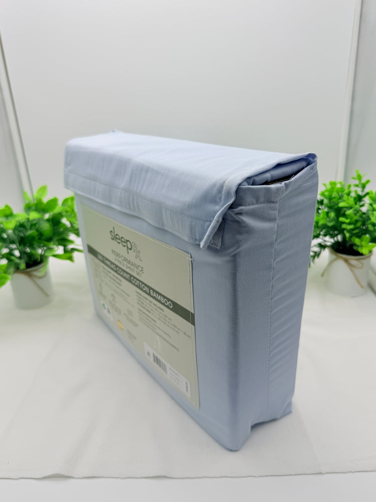 Sleep RX 300 Thread Count 4-pc Queen Sheet Set from Macys, Light Blue