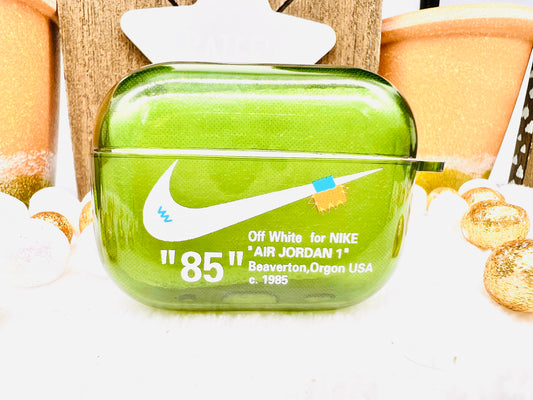 Nike OFF WHITE design Protective case for AirPods Pro 2 : Olive Green