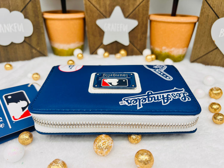 MLB LA Dodgers Patches Zip Around Wallet