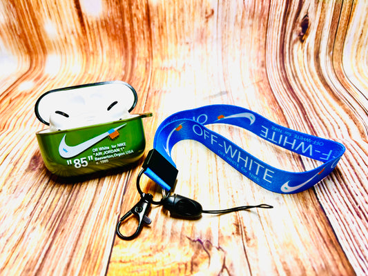 Nike OFF WHITE design Protective case for AirPods Pro(2019)-Olive Green