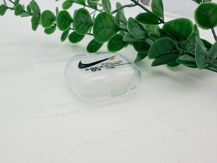 Nike OFF WHITE design Protective case with lanyard for AirPods 4
(2024) Clear