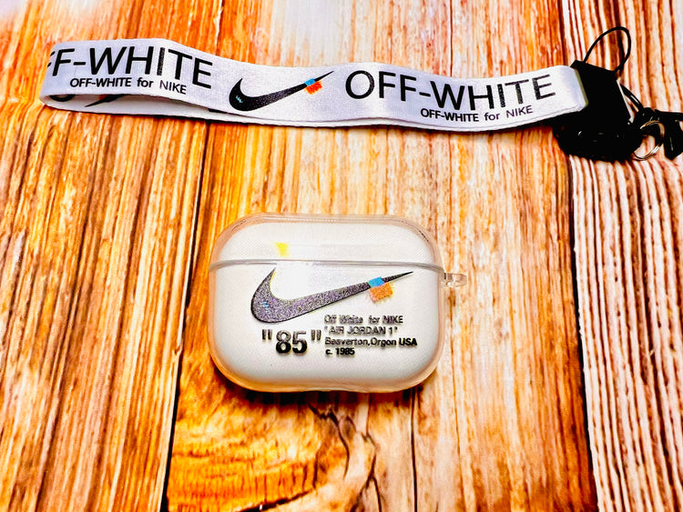 Nike OFF WHITE design Protective case for AirPods Pro-Transparent