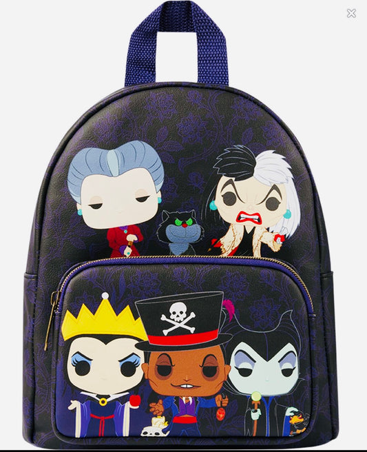 Disney Villians Print Mini Backpack