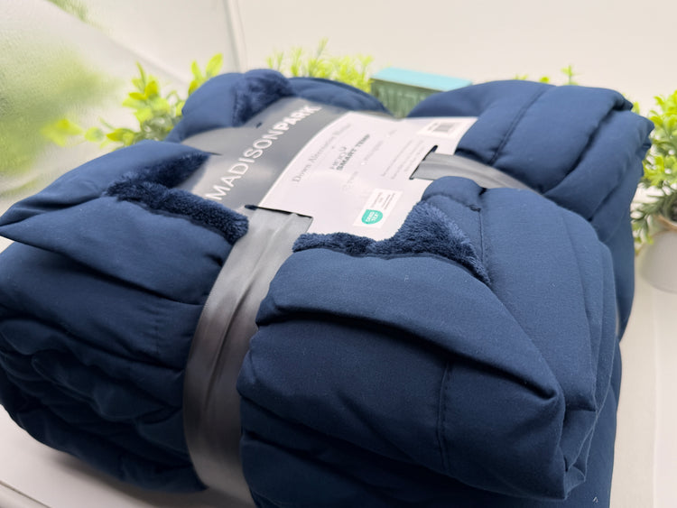 Madison Park Coleman Plush HeiQ Smart Temperature Down Alternative Blanket, Twin