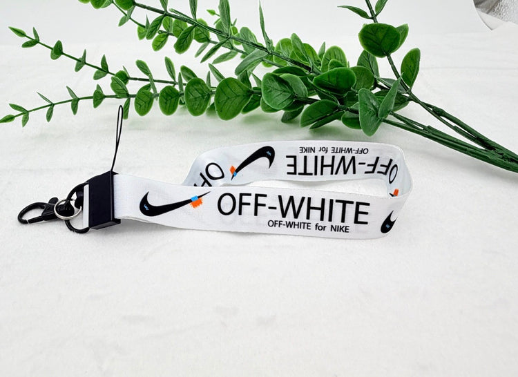 Nike OFF WHITE design Protective case with Lanyard for AirPods 4
(2024) white