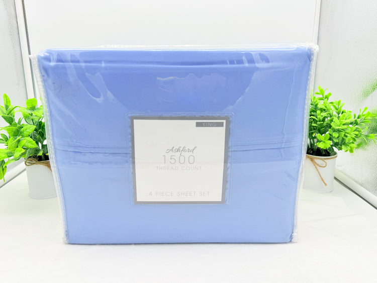 Macy’s Ashford Solid 1500 Thread Count 4 Pc. Sheet Set, King