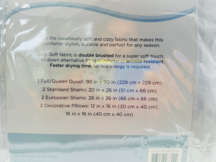 Truly Soft Everyday Hotel Border 7-Pc. Duvet Cover Set, Full/Queen