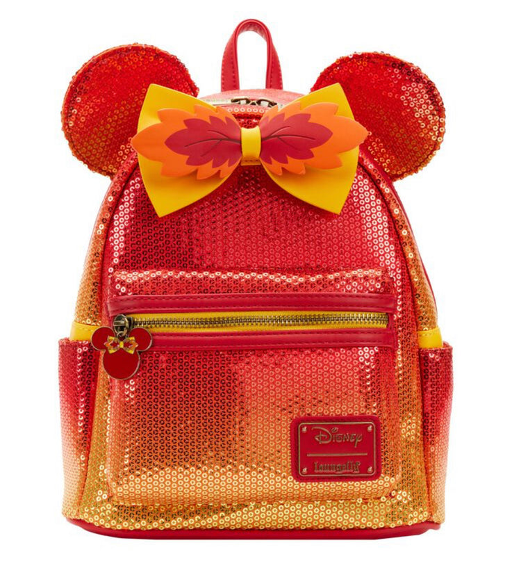 Loungefly Exclusive - Disney Fall Sequin Minnie Mouse Ombre Mini Backpack