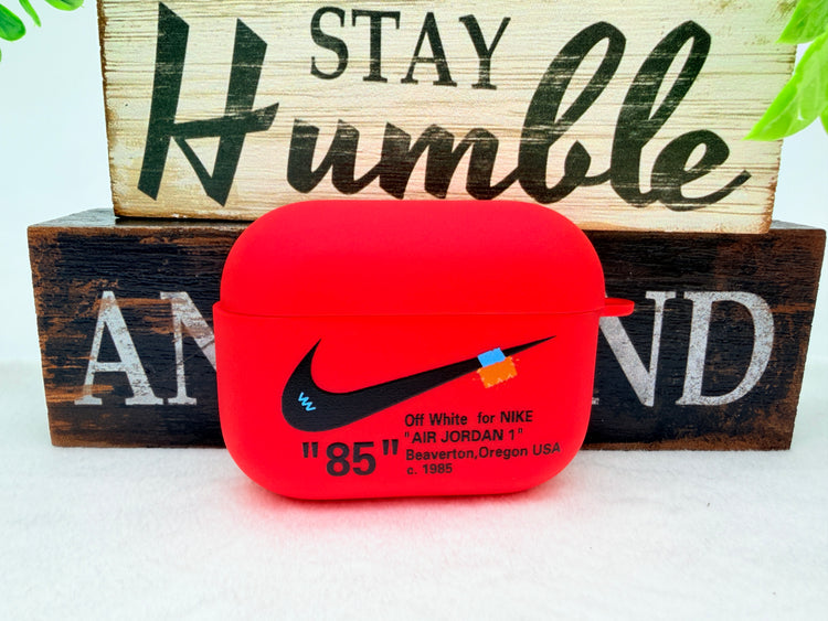 Nike OFF WHITE design Protective case for AirPods Pro 3 (2025) Matte Red