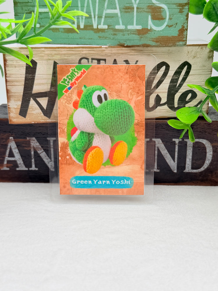 Yoshi and the Mysterious Book laminated amiibo cards