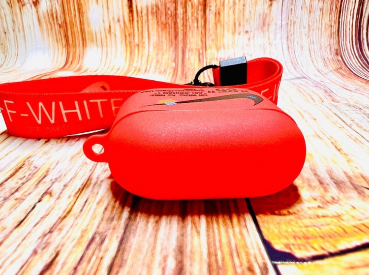 Nike OFF WHITE design Protective case for AirPods 3 (2021) Red