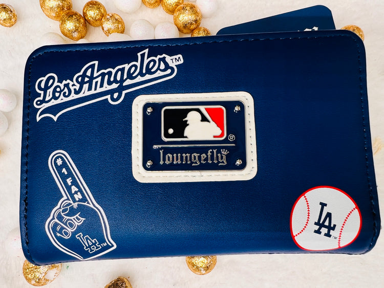 MLB LA Dodgers Patches Zip Around Wallet