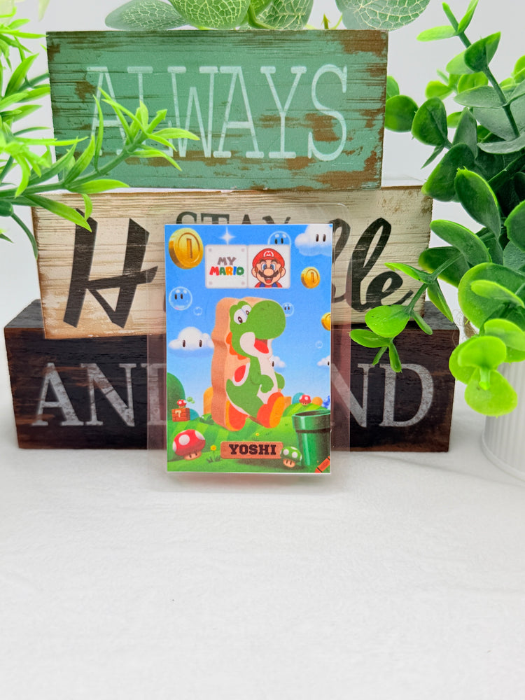 My Mario Wooden Blocks Laminated Amiibo Cards