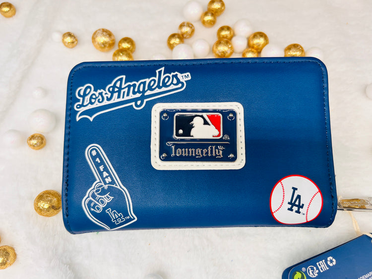 MLB LA Dodgers Patches Zip Around Wallet