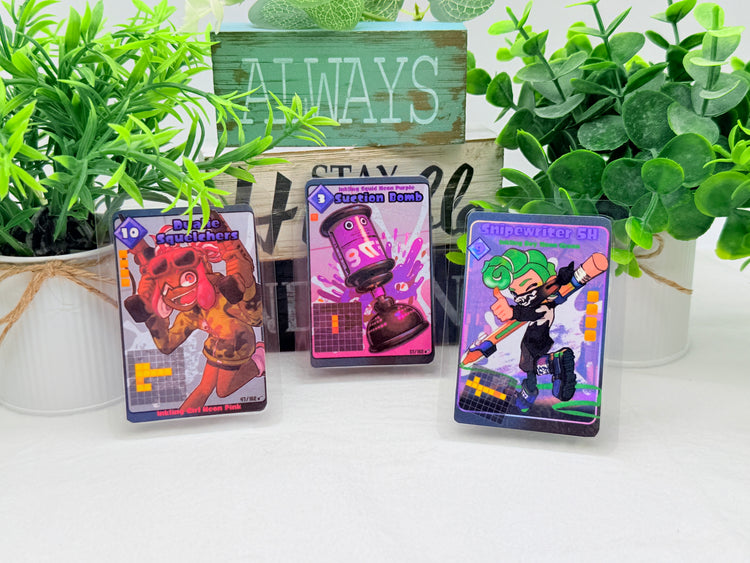 Splatoon Tablesuft Battle Cards Fanart Amiibo Laminated Cards
