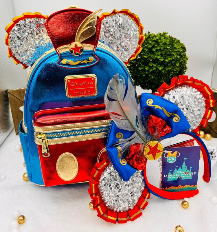 Loungefly Disney Dumbo Main Attraction mini Backpack + Ears