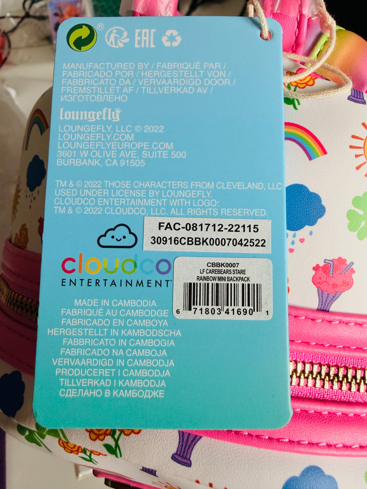 Loungefly Care Bears Stare Rainbow Mini Backpack