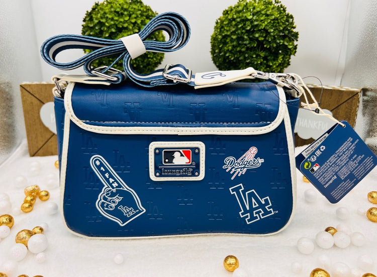 Loungefly MLB Los Angeles Dodgers Patches Crossbody Bag