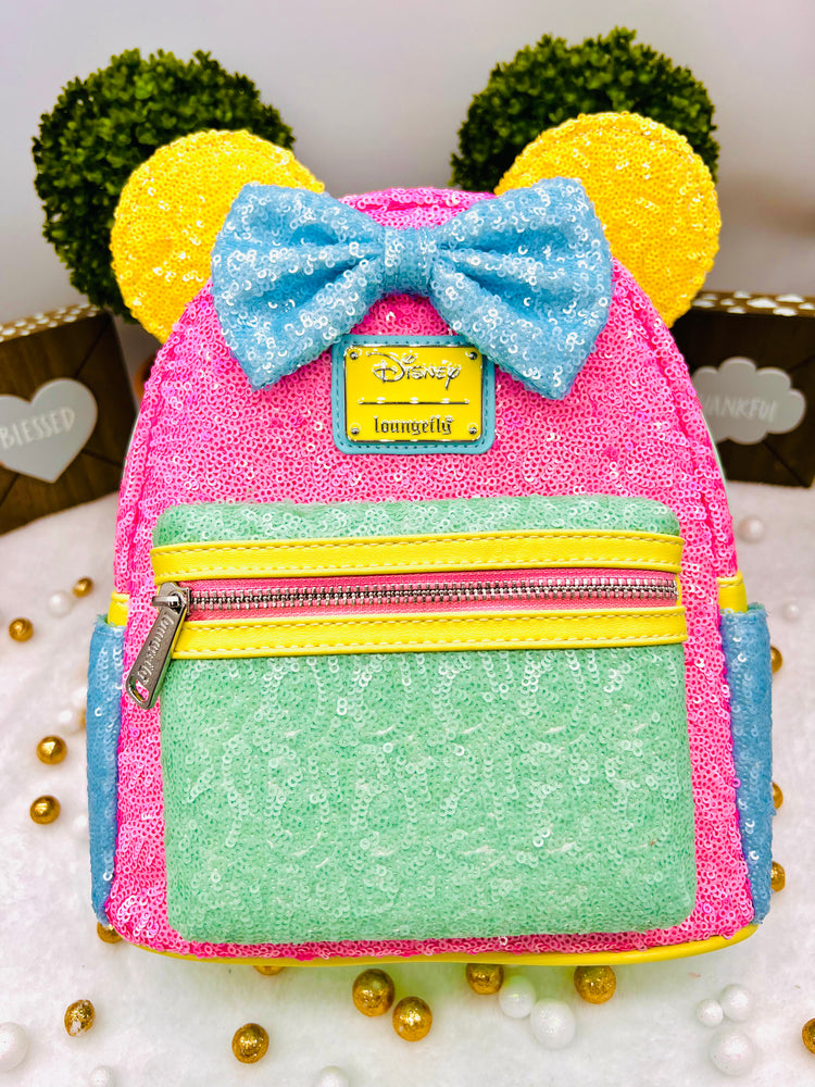 Limited Edition Exclusive - Minnie Mouse Pastel Sequin Mini Backpack