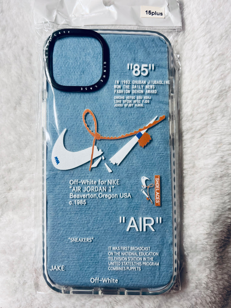 Nike OFF-WHITE clear protective phone case for iPhone 15 Plus