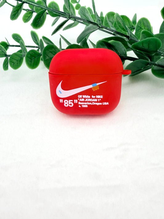 Nike OFF WHITE design Protective case with Lanyard for AirPods 4
(2024) Red